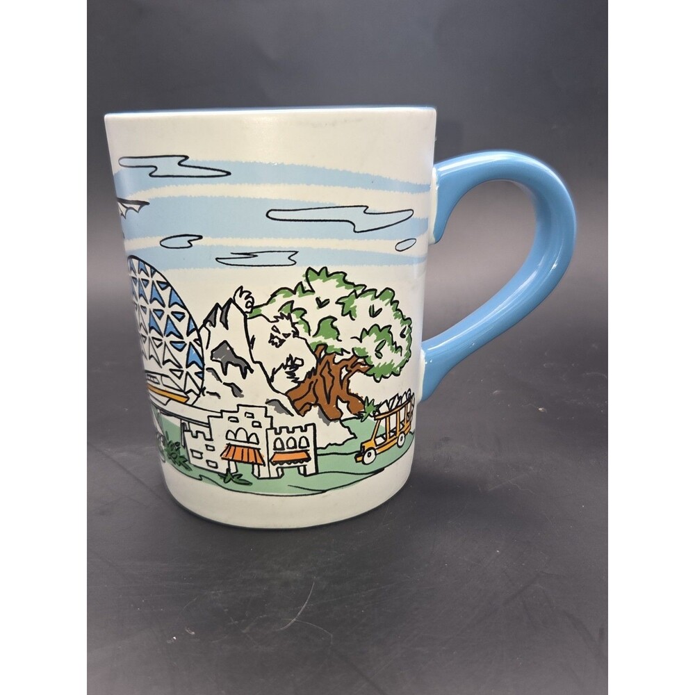 Walt Disney World FOUR PARKS CERAMIC MUG Cup Magic Kingdom EPCOT Hollywood - Picture 10 of 15